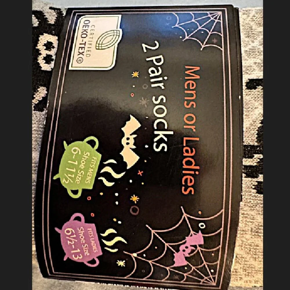 Two Stocking Stuffer Items (Face Masl & M/F Novelty Socks} NEW